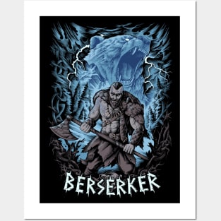 Viking Berserker Bear Warrior Norse Pagan Posters and Art